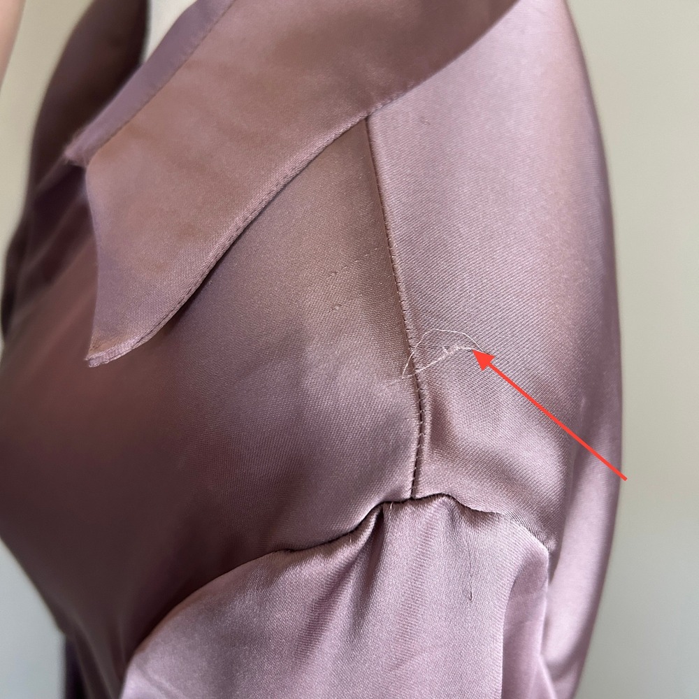 Zara Mauve Pink Satin Twisted Front Mini Shirt Cocktail Dress Small - Picture 6 of 14